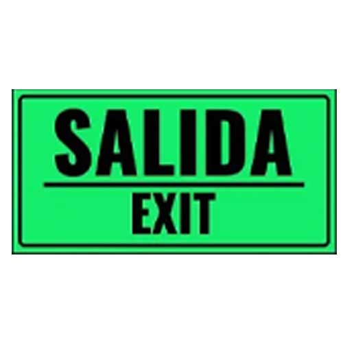 Señalización Salida 22x15 Cms Fotoluminiscente en Abastece.co