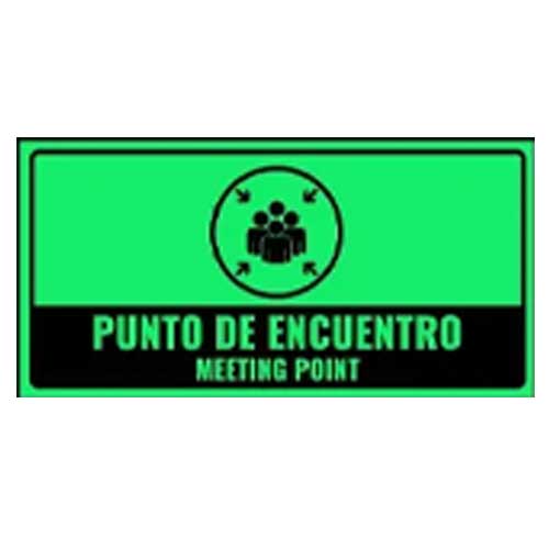 Señalización Punto De Encuentro 22x15 Fotoluminiscente en Abastece.co