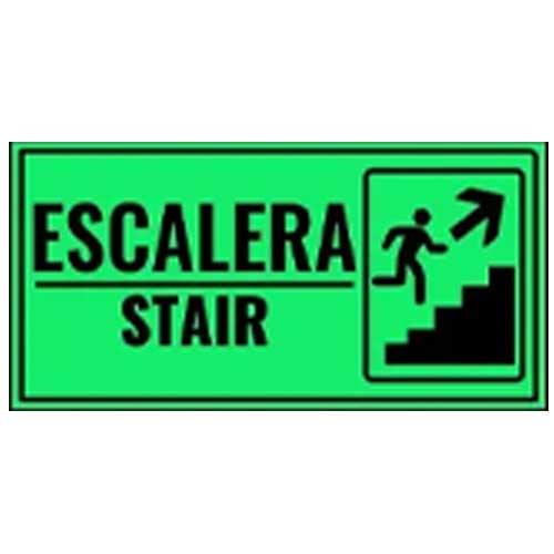 Señalización Escalera Suba La Derecha 22x15 Fotoluminiscente en Abastece.co