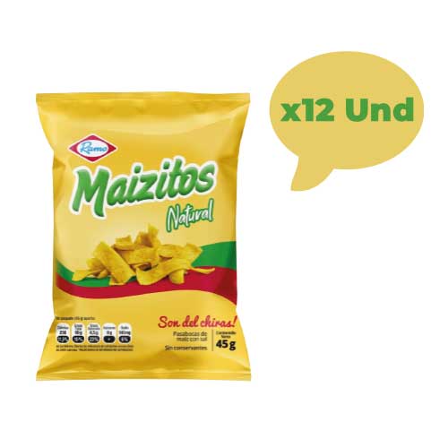 Maizitos Natural Paquete X12 Unidades 540 Gr. en Abastece.co