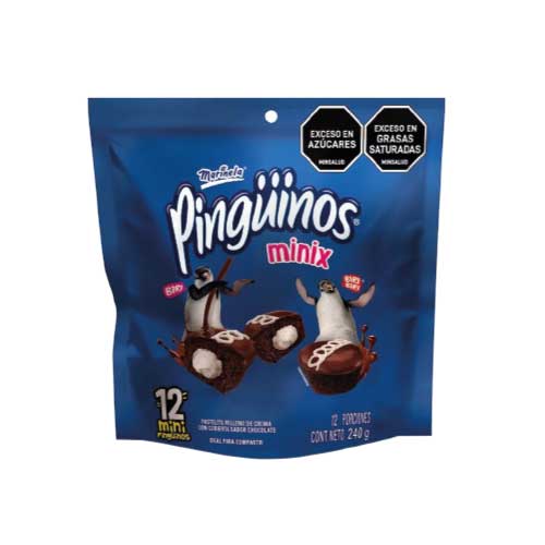 Minix Pinguinos Marinela 240 Gr. Paquete X12 Unidades en Abastece.co
