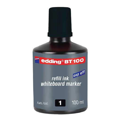 Tinta Para Marcador Borrable Edding BT 100 Negra 100ml en Abastece.co