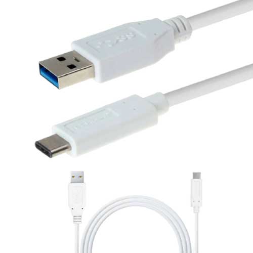 Cable USB-C A USB-C 3AMP 2M Blanco en Abastece.co