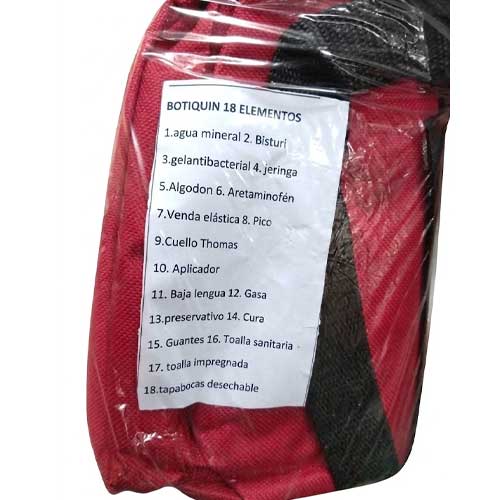 Botiquin Tipo Canguro Con 18 productos basicos. en Abastece.co