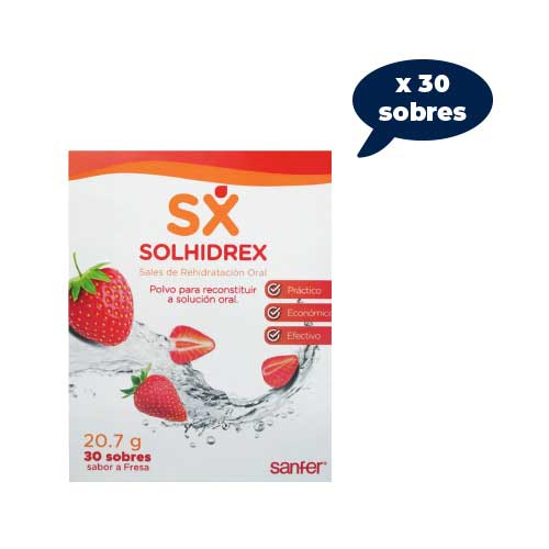 Suero Oral En Polvo Caja X 30 Sobres Sabor A Fresa en Abastece.co
