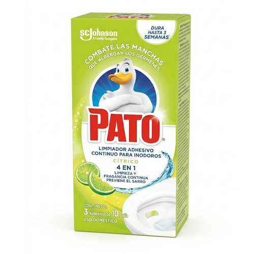 Limpiador Pato Tanque Para Inodoros Adhesivo 10g Citrico. en Abastece.co