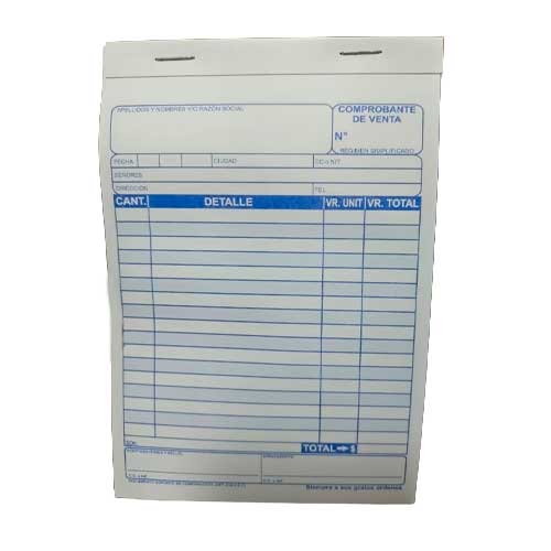 Comprobante De Venta 1/32 X 40 Juegos Autocopiante en Abastece.co