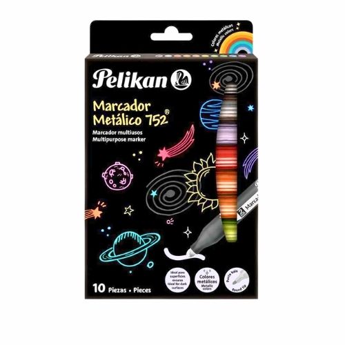 Marcador Deco Metalico Pelikan 752 10 Colores Surtidos