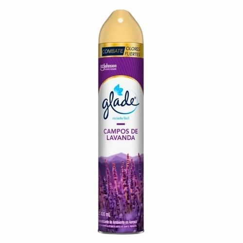 Ambientador Glade Aerosol 5 en 1 Campos de Lavanda 400 ml