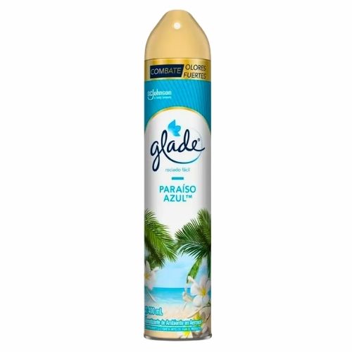 Ambientador Glade Aerosol 5 en 1 Paraiso Azul 400 ml