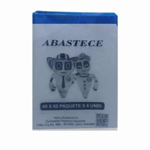 Bolsa Basura 40 X 60 Para Papelera AZUL C.2.3 Paq.x6u.