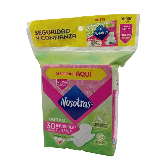 Toallas Higienicas Nosotras Invisible Clasica Paq X30 Uds(*) en Abastece.co