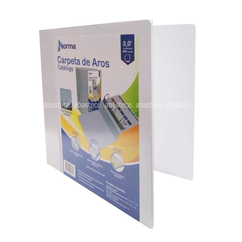 Pasta 3 Argollas 105 3 Pulg. Blanca Norma Herraje en D 500827