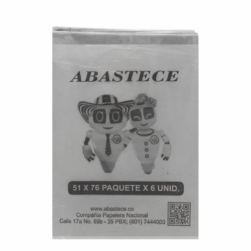 Bolsa Basura 51 X 76 Corriente Blanca C.2.3 Paq.x 6u.