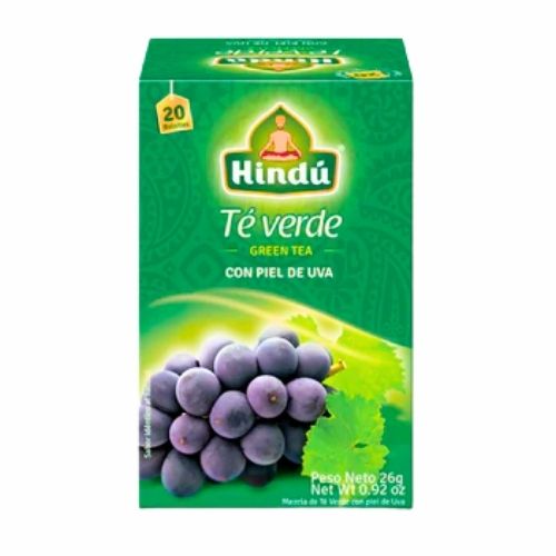 Te Hindu Verde Sabor a Piel de Uva Caja x 20 Sobres