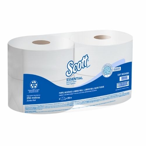 Papel Higienico Scott Jumbo Blanco 4x250m Doble H 30224083