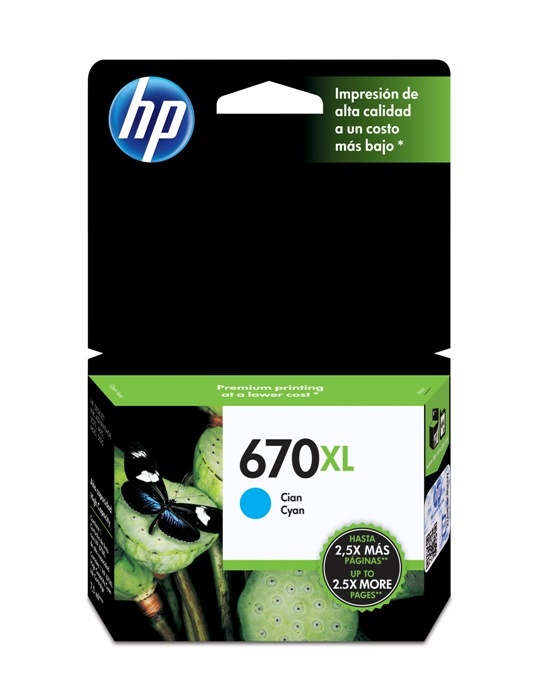 toner hewlett packard cz118al cyan no 670xl
