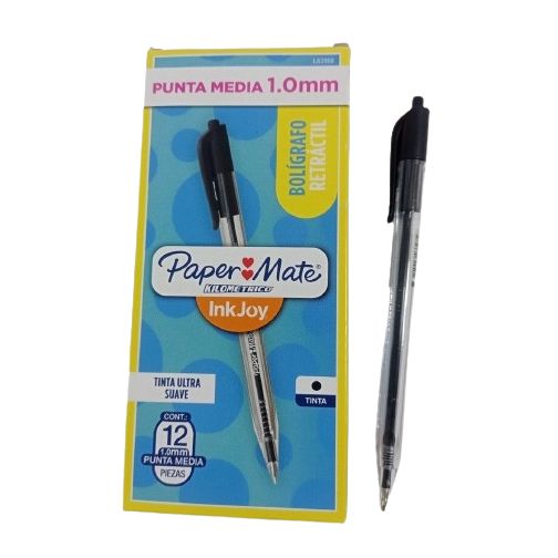 Esfero Kilometrico 100 Retractil NEGRO Punta 1.0 Mm