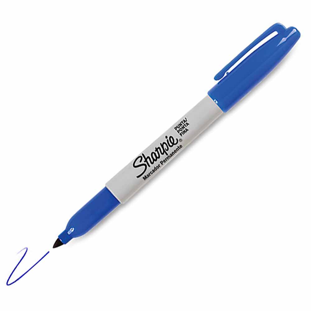 Marcador Sharpie Permanente Punta Fina Azul