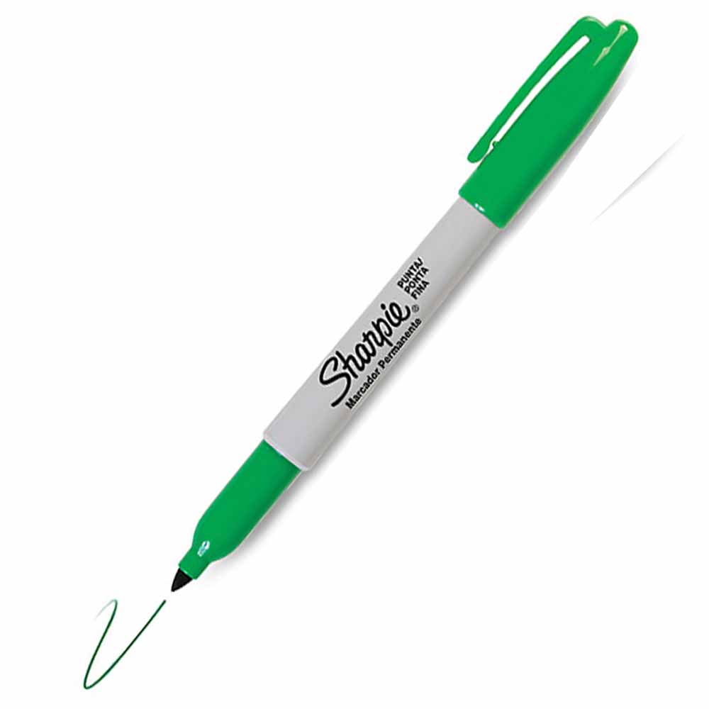 Marcador Sharpie Permanente Punta Fina Verde