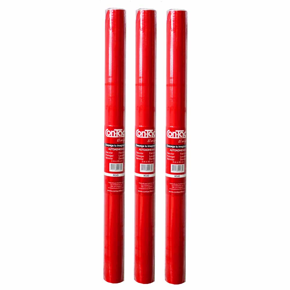 Rollo Autoadhesivo Rojo de 45cm x 3 Metros