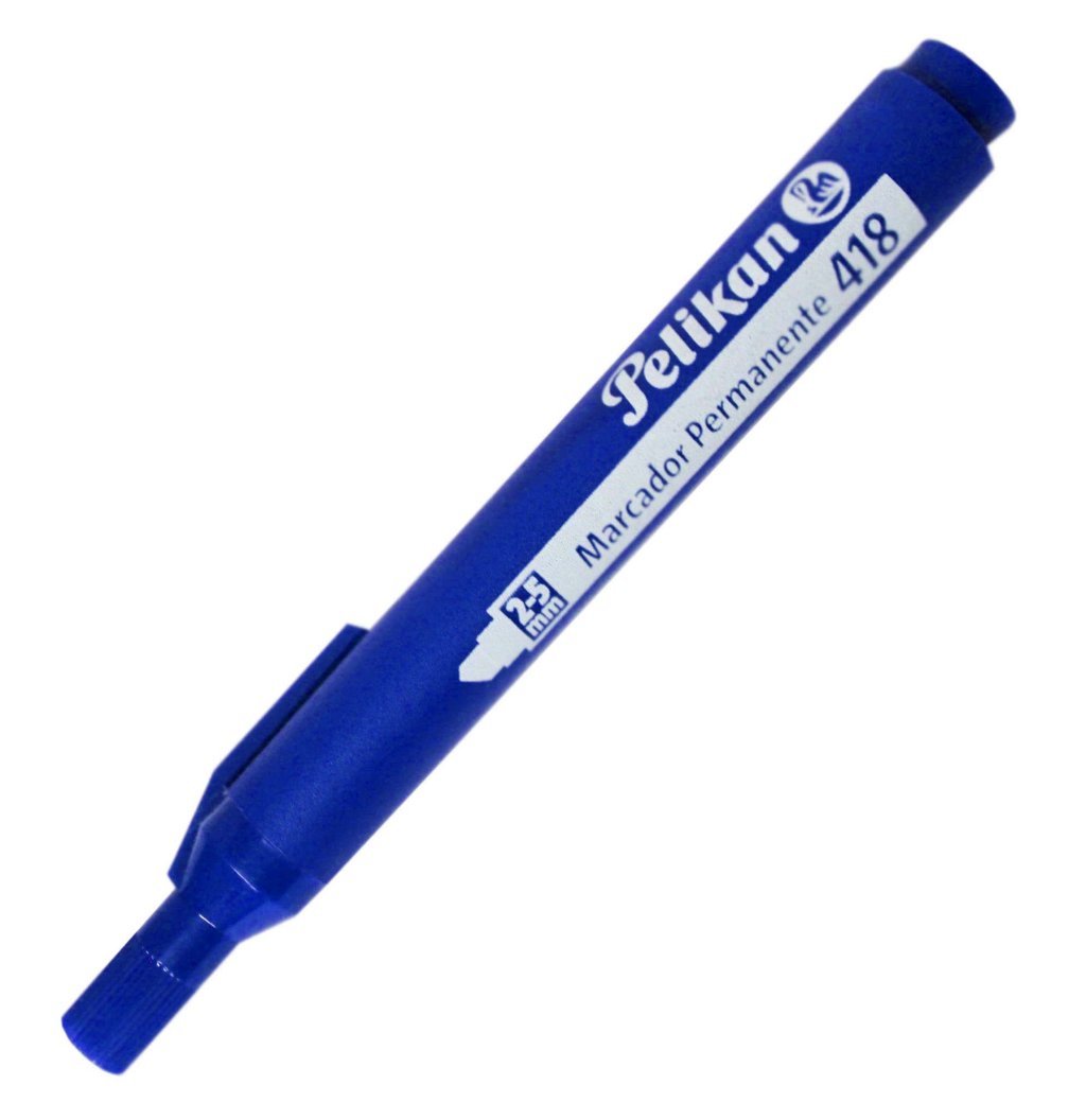 marcador permanente pelikan 418 azul (alta gama)