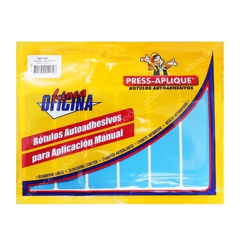 press aplique 88 x 26 sobre azul x 108u.  ref: 1161