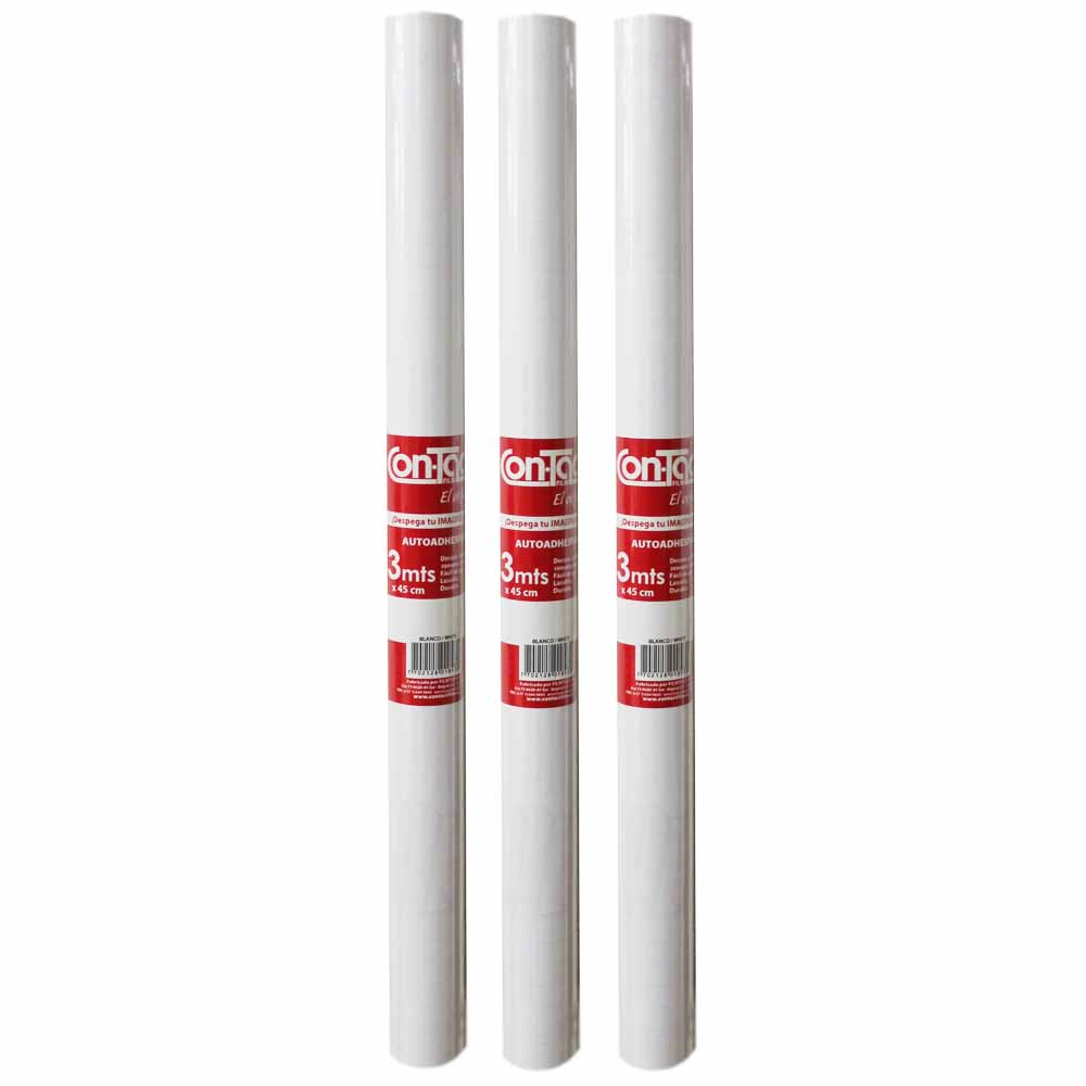 Rollo Autoadhesivo Blanco 45 Cms X 3 Metros