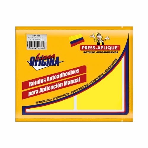 press aplique 110 x 80 sobre amarillo x 30u. ref:1000