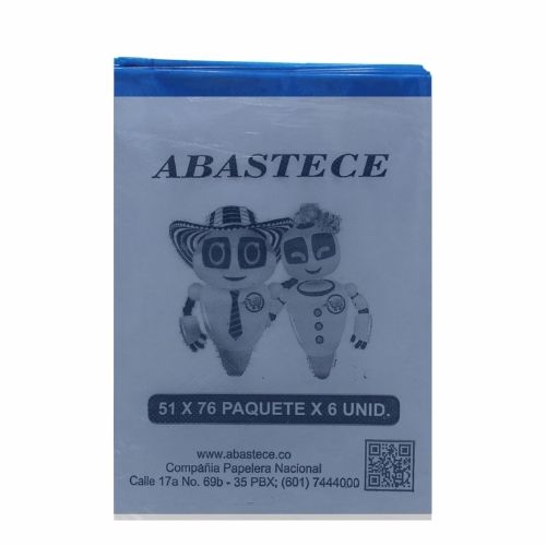 bolsa basura 51 x 76 corriente azul c.2.3  paq.x 6u.
