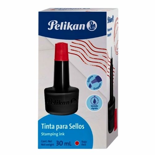 Tinta Para Sellos Roja Pelikan 30 Cc