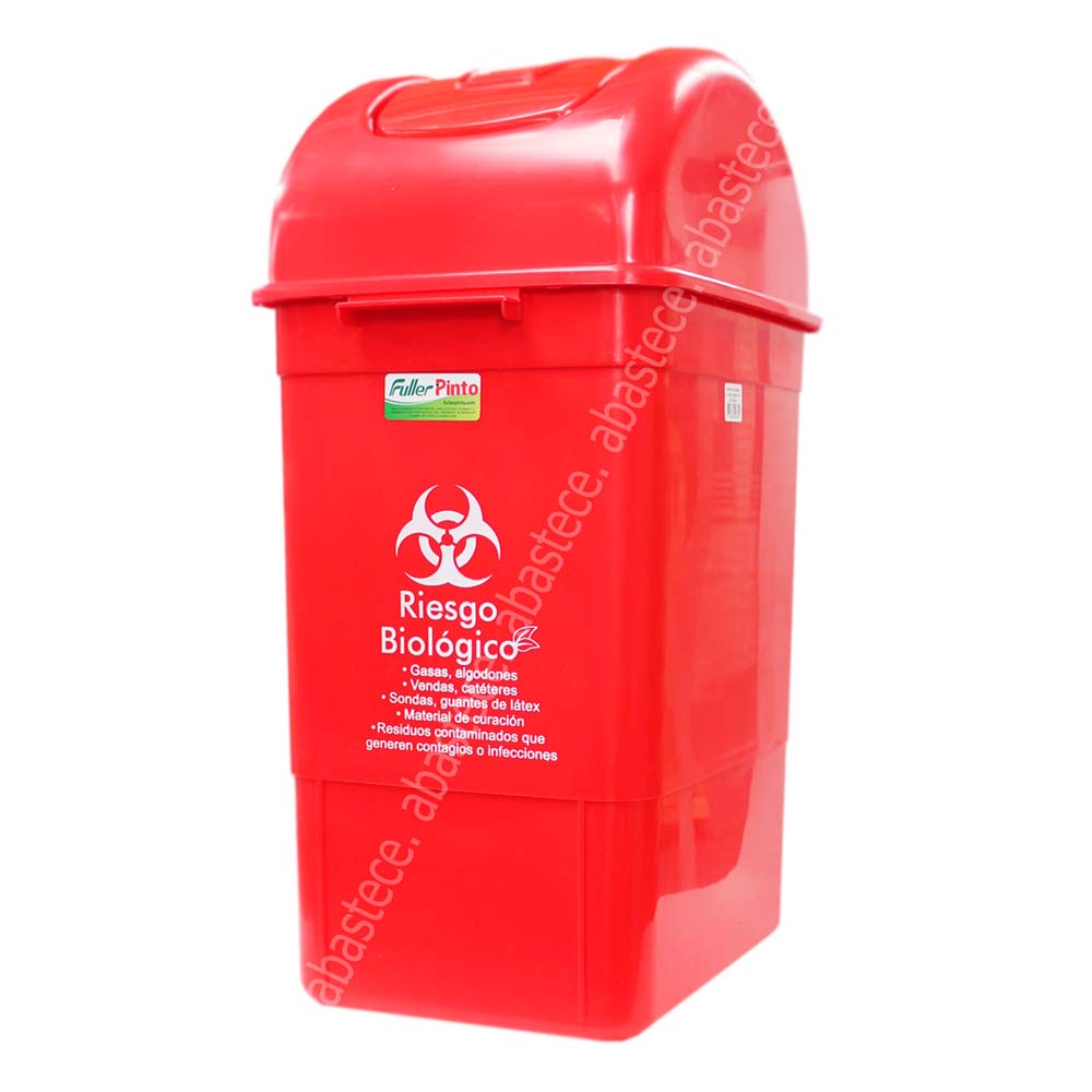 Papelera Vaiven Roja Riesgo Biologico 55 Lts Fuller Pinto