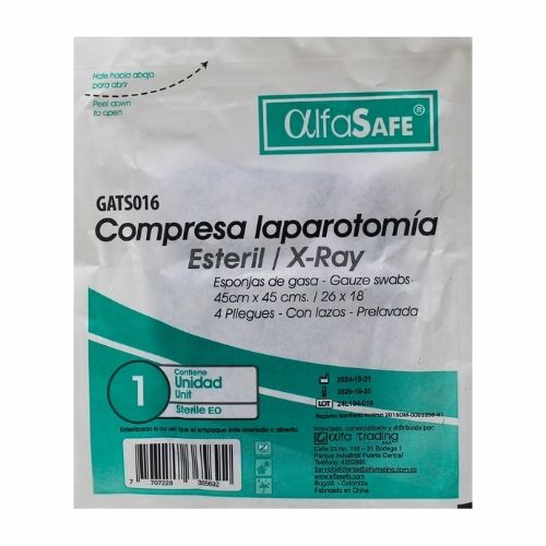 Compresa de Gasa Esteril 45 x 45 Cms de 4 Capas (*)