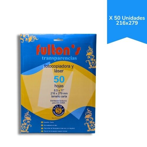 Acetato Fotocopiadora Laser X 50 Unidades 216x279