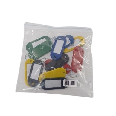 Llavero Identificador Plastico Colores Surtidos Paq. x 12u.
