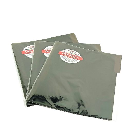 Folder Plastico Carta Gancho Negro Translucido