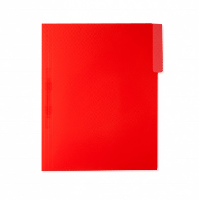 Folder (carpeta) plastico carta con gancho color rojo
