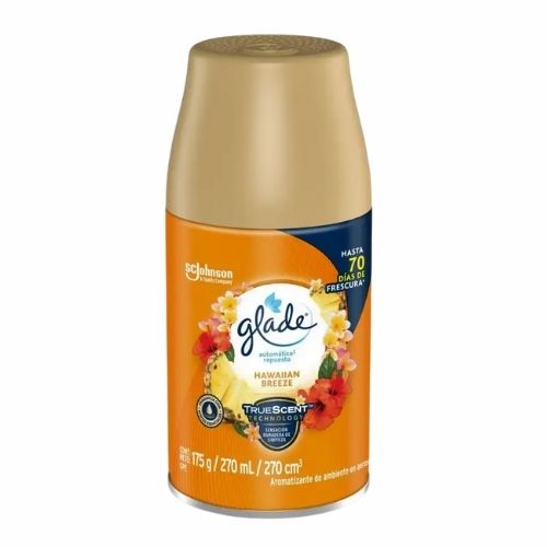 Ambientador Glade Aerosol Autom. Repto Hawaiian Breeze 175gr.