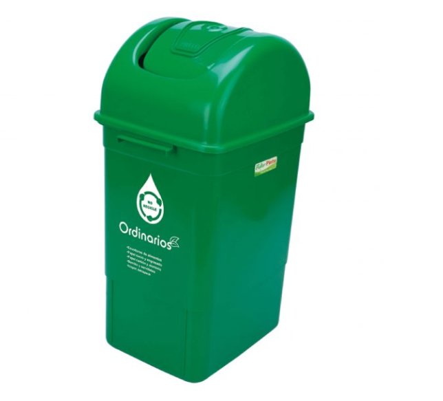 Papelera Vaiven Cuadrada Verde 35 lts. Fuller Pinto